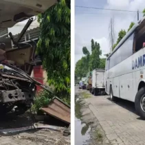 Kecelakaan Maut: Bus Pariwisata Tabrak Pemotor dan Truk di Akses Suramadu, 2 Orang Tewas