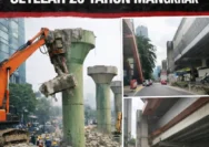 Tiang-tiang monorel akhirnya hilang dari Jalan Rasuna Said, Kecelakaan Pindad Maung TNI Menabrak Exit Tol Slipi