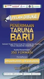 BMKG Buka Pendaftaran Taruna Baru STMKG 2026: Peluang Menjadi Ahli Meteorologi dan Klimatologi