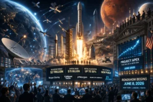 Saham SpaceX Ambruk Bayangi Prospek IPO Emiten AI di Wall Street
